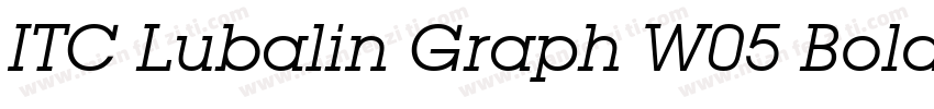 ITC Lubalin Graph W05 Bold字体转换